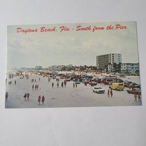 Vintage Daytona Beach Florida Postcard South from the Pier Scenic View